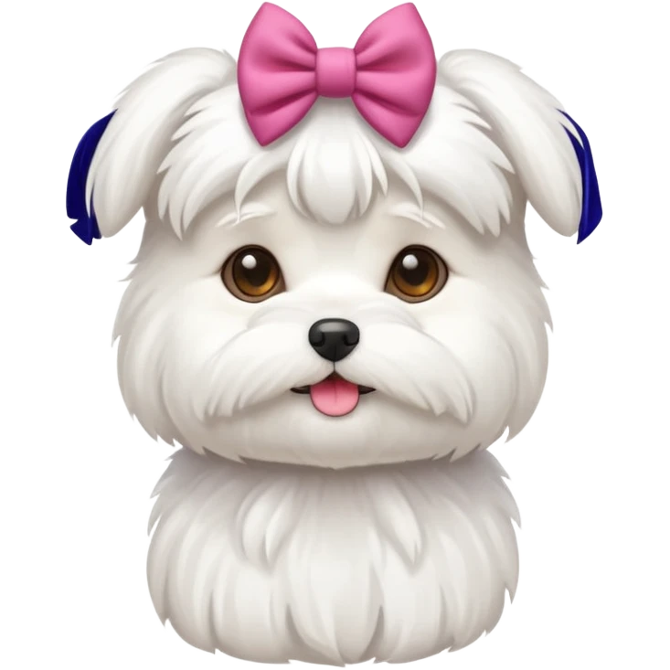 maltase dog in bow emoji
