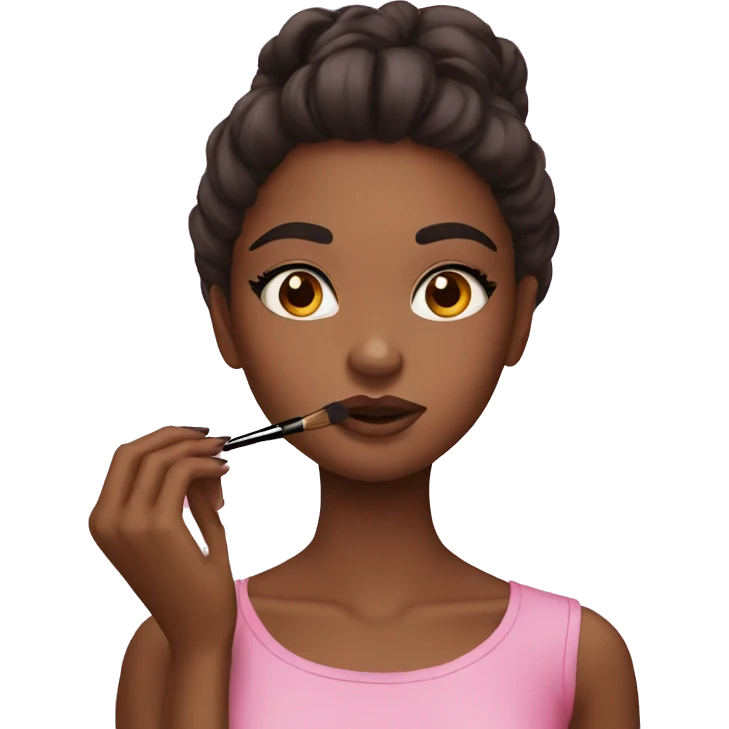 girl doing makeup emoji
