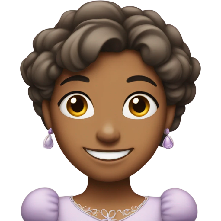 princess with hands flat under chin grinning proud  emoji