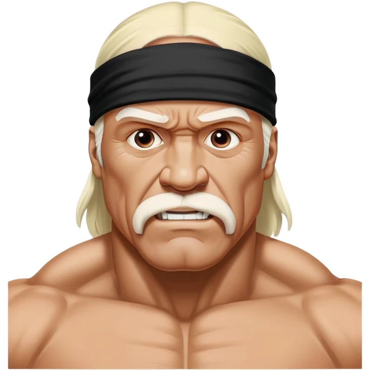 Hulk hogan black white emoji
