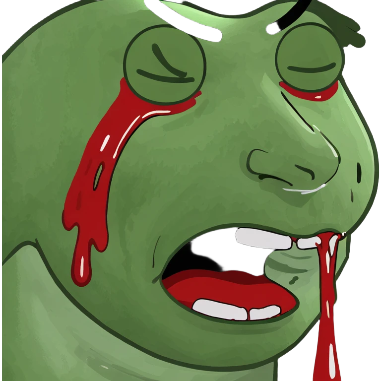 Crying emoji but Crying tears of blood emoji