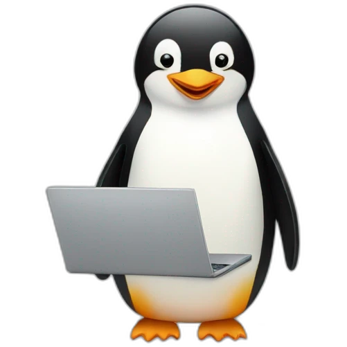 penguin with laptop emoji
