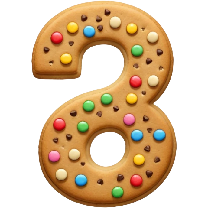 Cookies in the shape of number 9 emoji