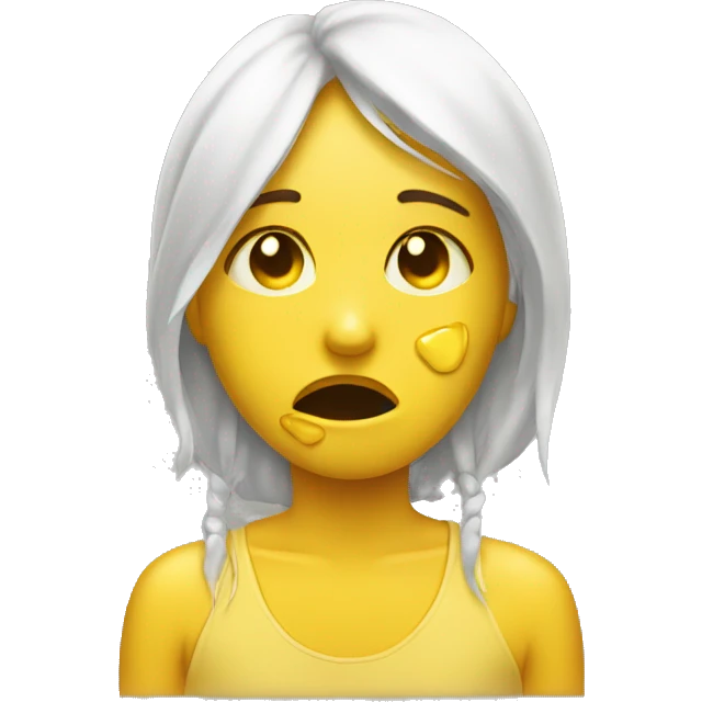 yellow figure crying tears going down their cheek emoji