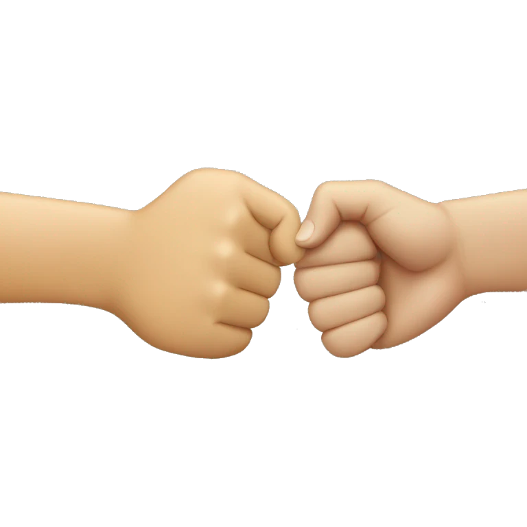 Two hands fist bump handshake emoji