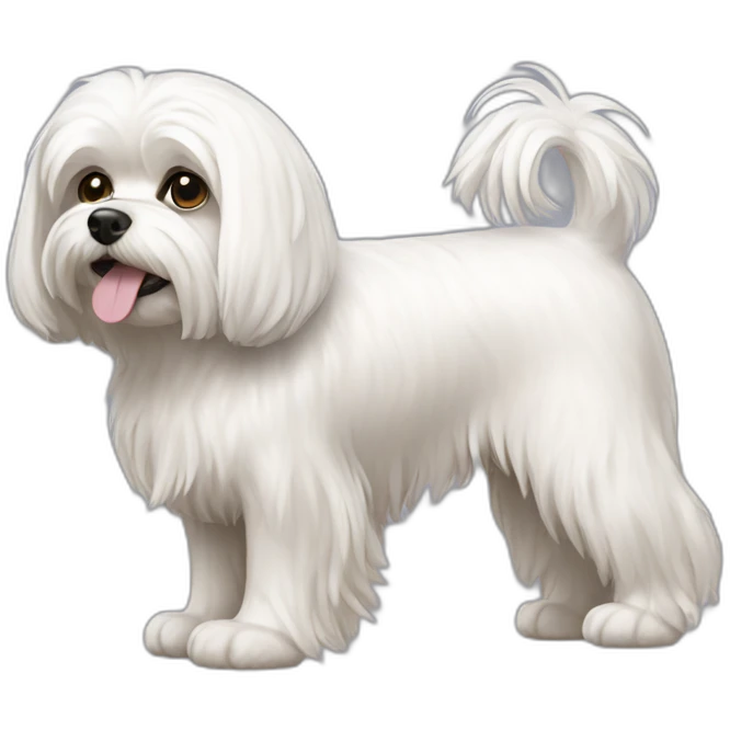 Maltese dog full body emoji