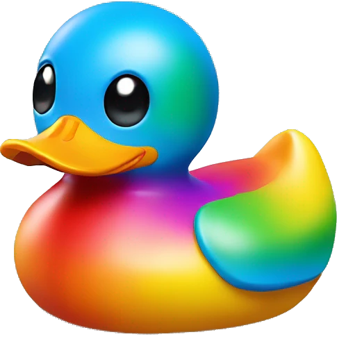 rainbow rubber duck emoji
