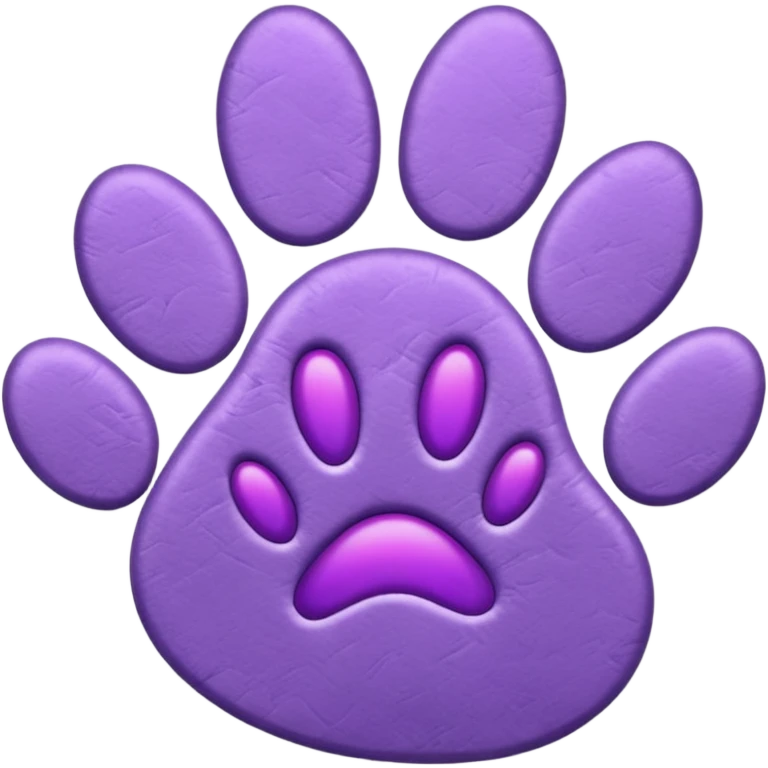 purple pawprint emoji