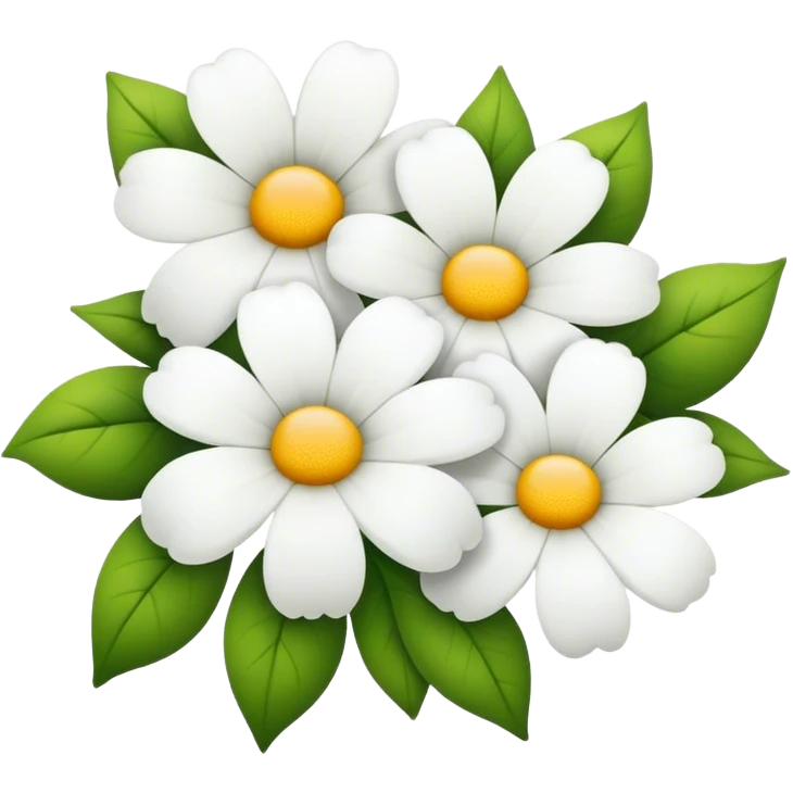 White flowers emoji