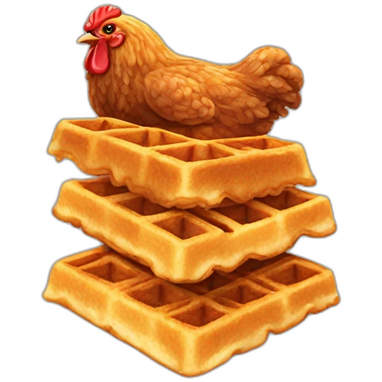 Fried Chicken and waffles emoji