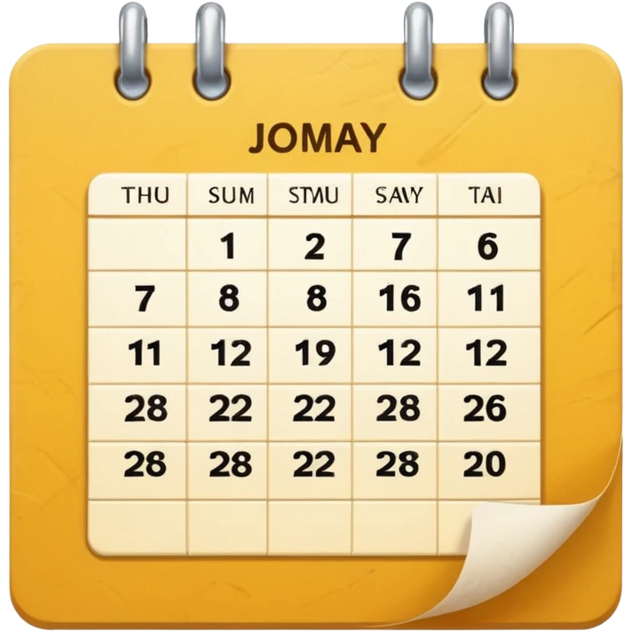 a yellow-toned calendar emoji