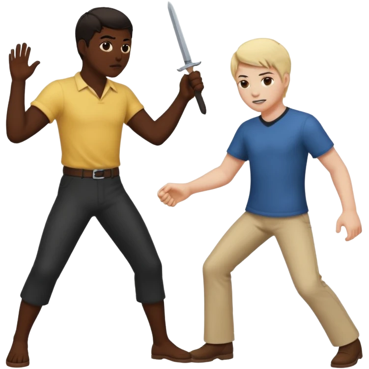 White person whipping a black slave emoji