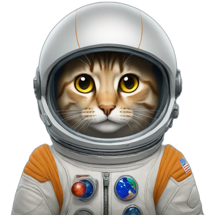 Cat cosmonaute emoji