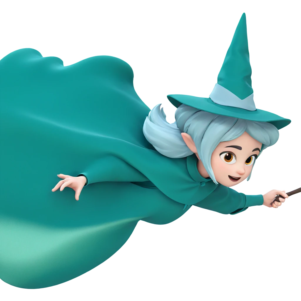 witch girl with wand emoji