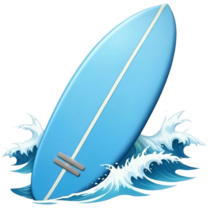 blue surfboard emoji