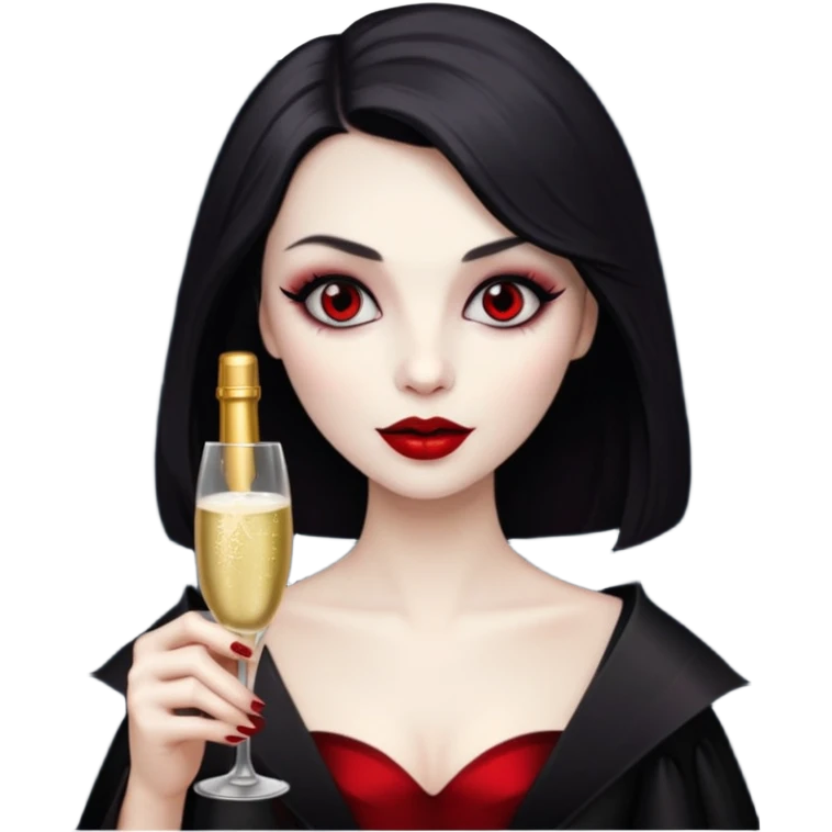 vampire with sampine bottle emoji