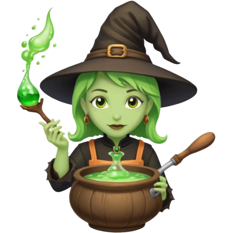 green witch cooking potion emoji
