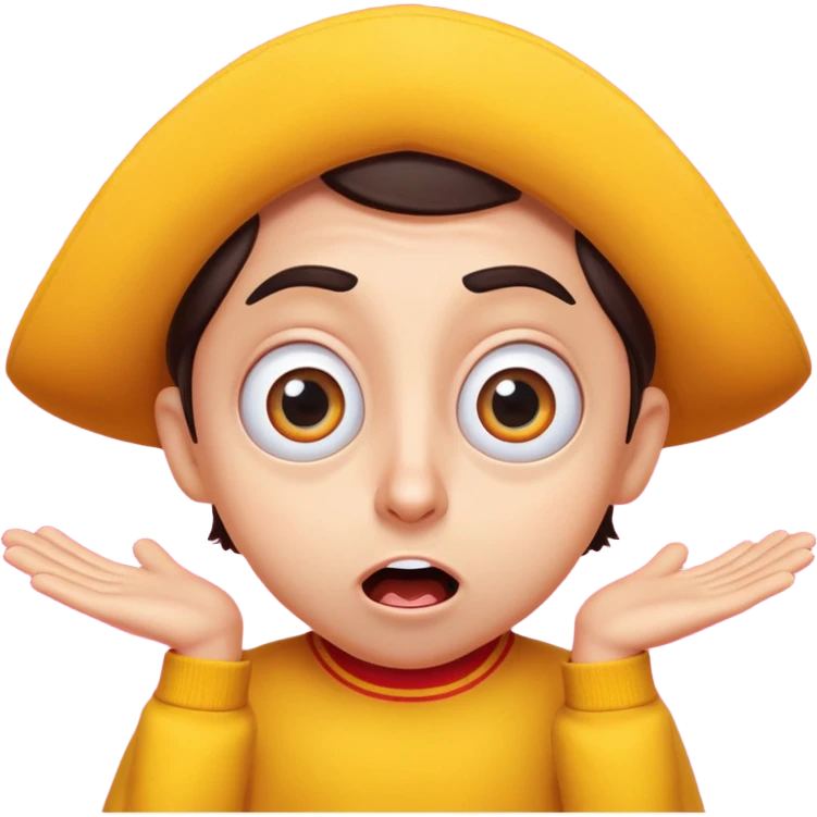 “Funny Spanish cartoon character with big expressive eyes, over-the-top reactions, bright colors, exaggerated comedy pose, cute but chaotic energy, meme-style, perfect for viral videos.” emoji