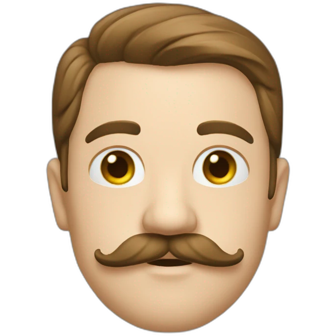 Petit moustache lève la main ✋ emoji