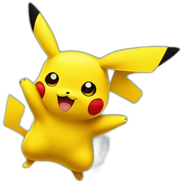pikachu flying over sea emoji