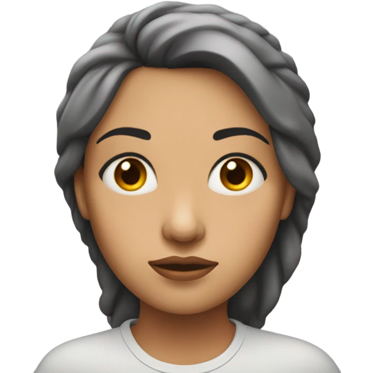 woman face that represents a thinking process emoji