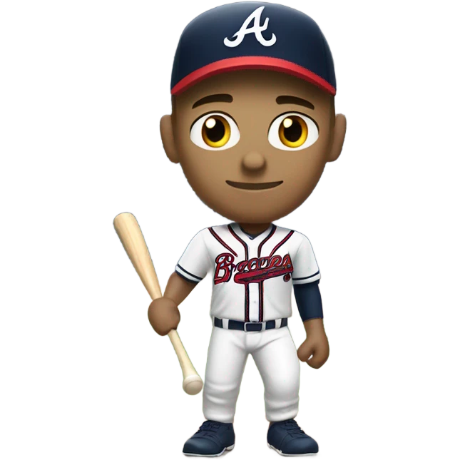 baseball player white male Atlanta Braves emoji