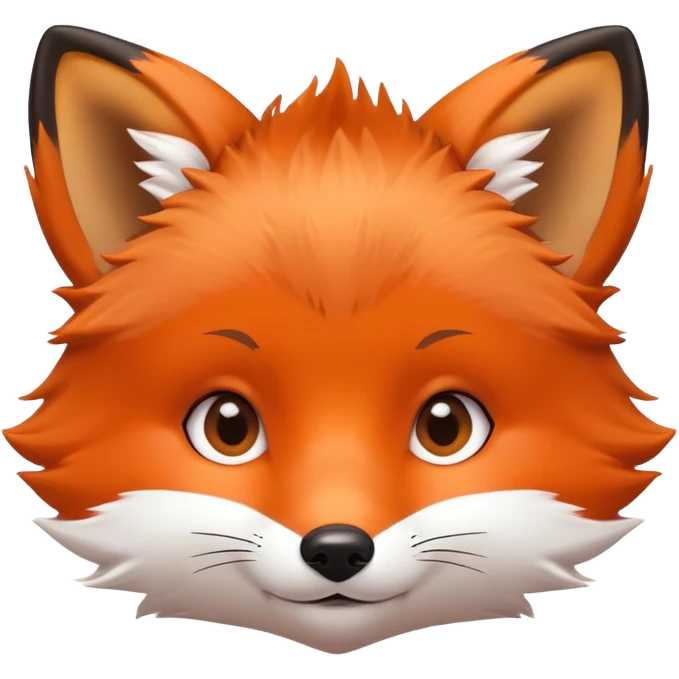 Cute baby fox head emoji