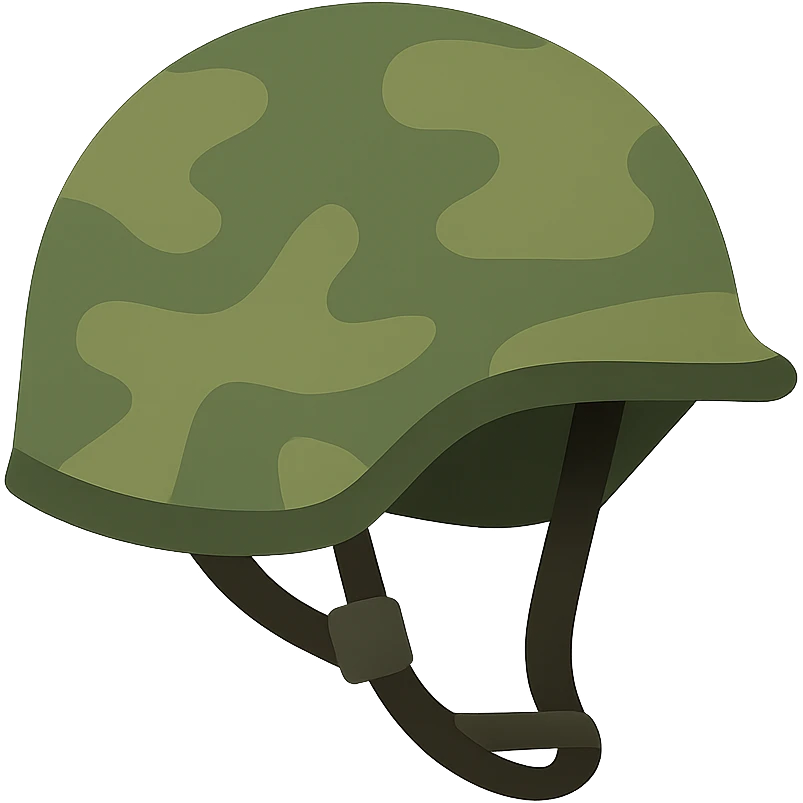 flat design style military helmet emoji