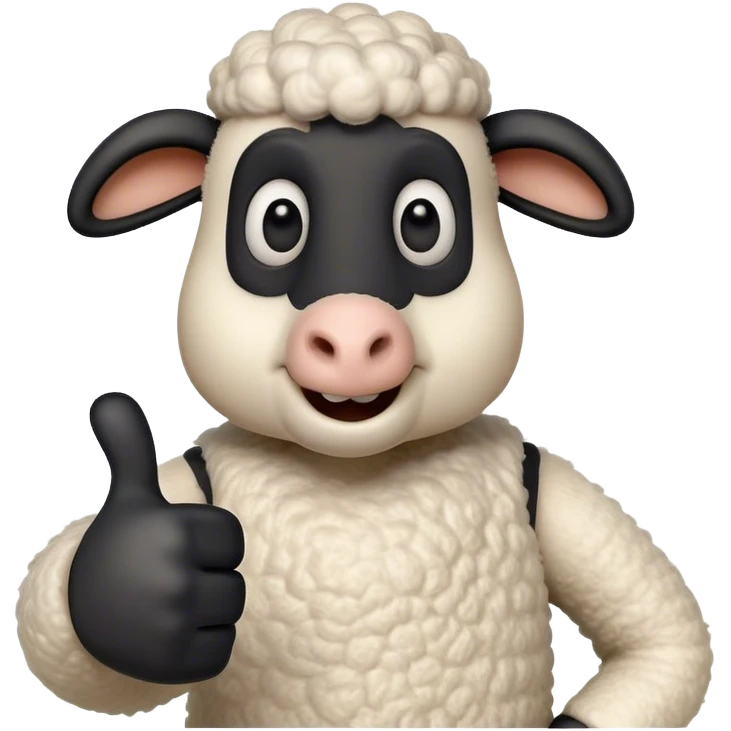 Shaun the sheep thumb up emoji