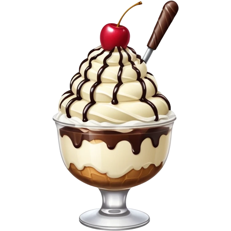 Vanilla Ice Cream Sundae emoji