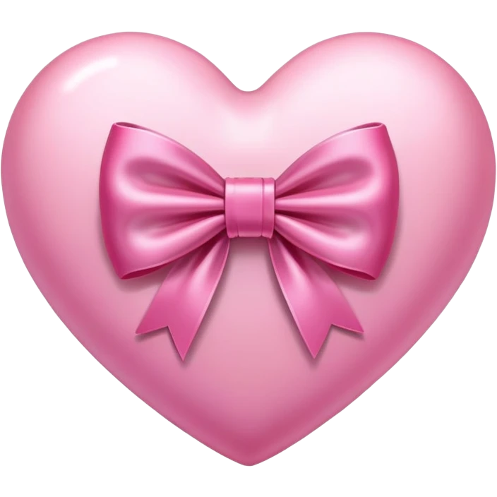 Pink heart with bow emoji