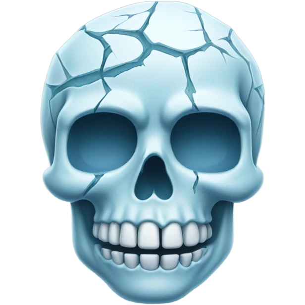 Cold skull emoji