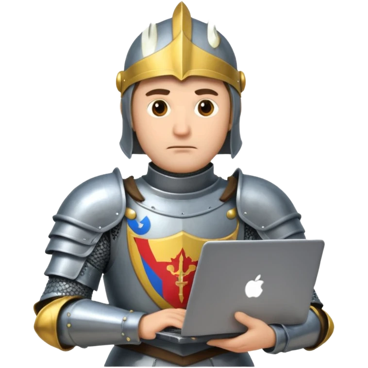 knight holding laptop emoji