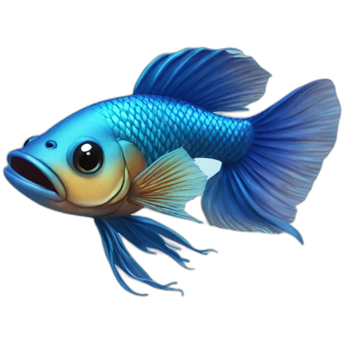 fighting Fish blue emoji