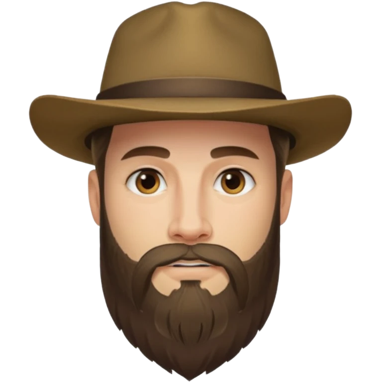 Jared Woosley (long hair, beard, tattoos, and hat). emoji