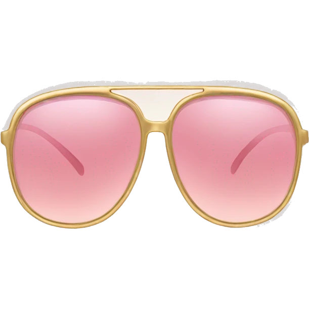 Light Pink Sunglasses with gold frame  emoji