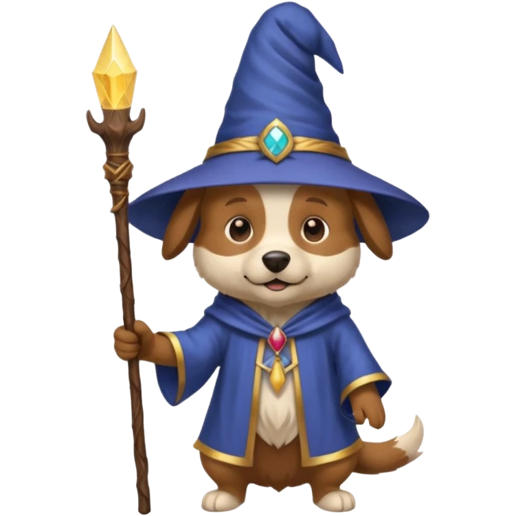Dog wizard emoji