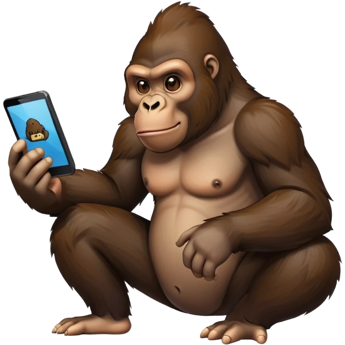 Gorilla playing video games emoji
