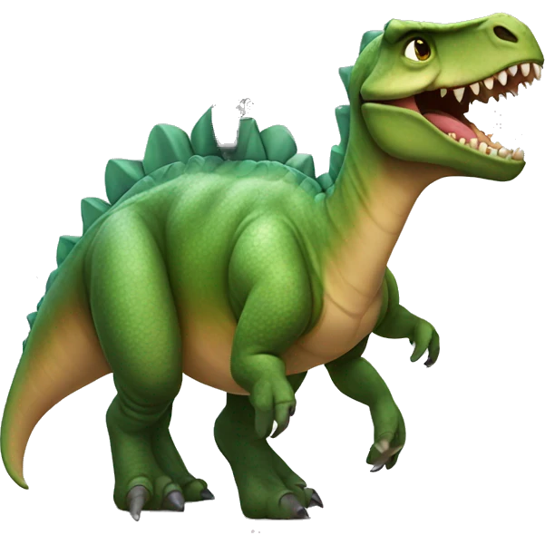 Dinosaur wearing a giant  necklace  emoji