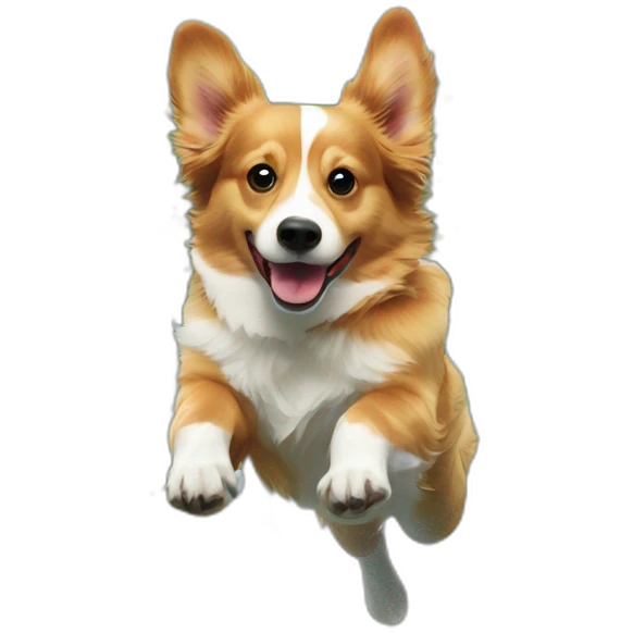Duck tolling retriever corgi jump in water emoji