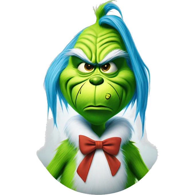 The grinch blue that is saying when knee surgery is tommorow  emoji