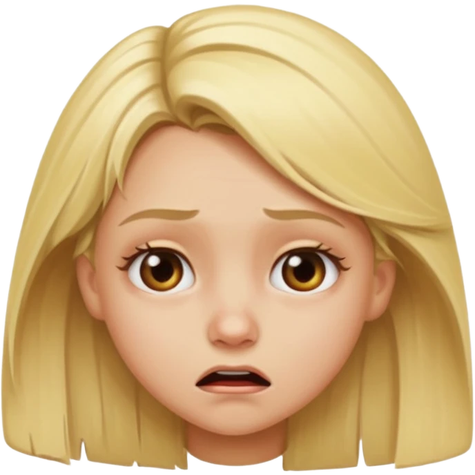 Blonde girl with face of disgust   emoji