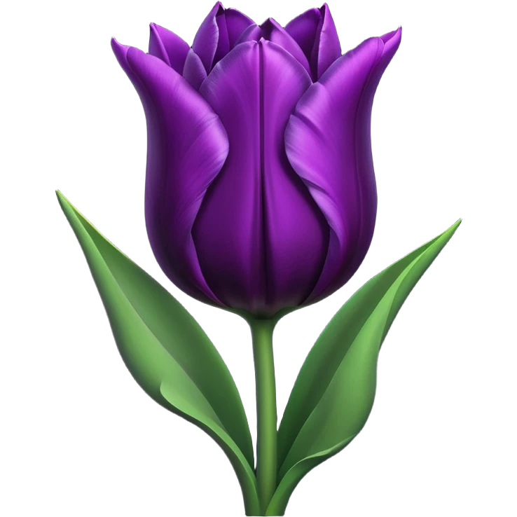 goth tulip with purple-black petals, moody vibe emoji