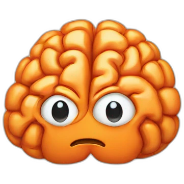 orange brain emoji
