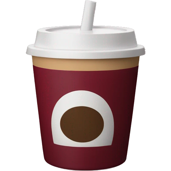 aesthetic burgundy TAKEAWAY coffee emoji