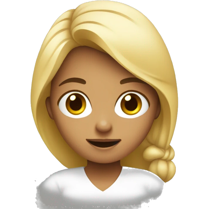 Menina como celular na mão  emoji