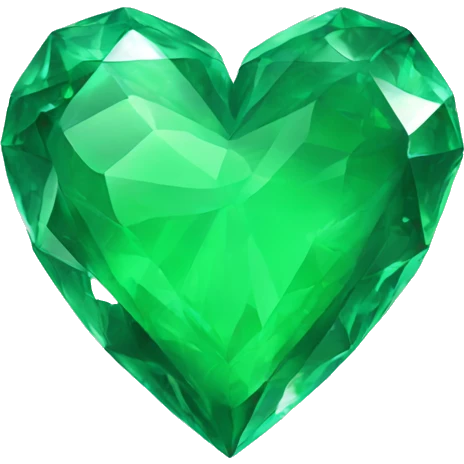 green crystal heart emoji