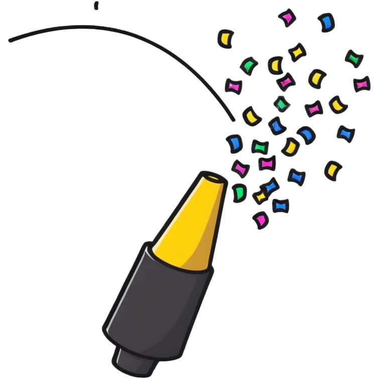 colorful confetti celebration popper emoji