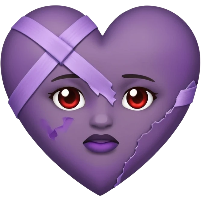 bandaged purple heart colour emoji
