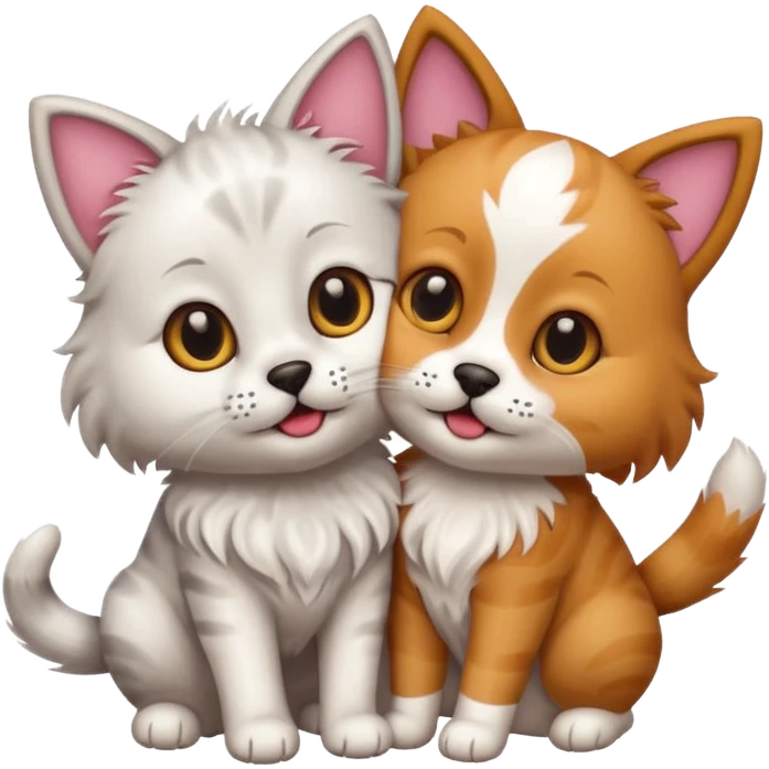Dog with cat emoji